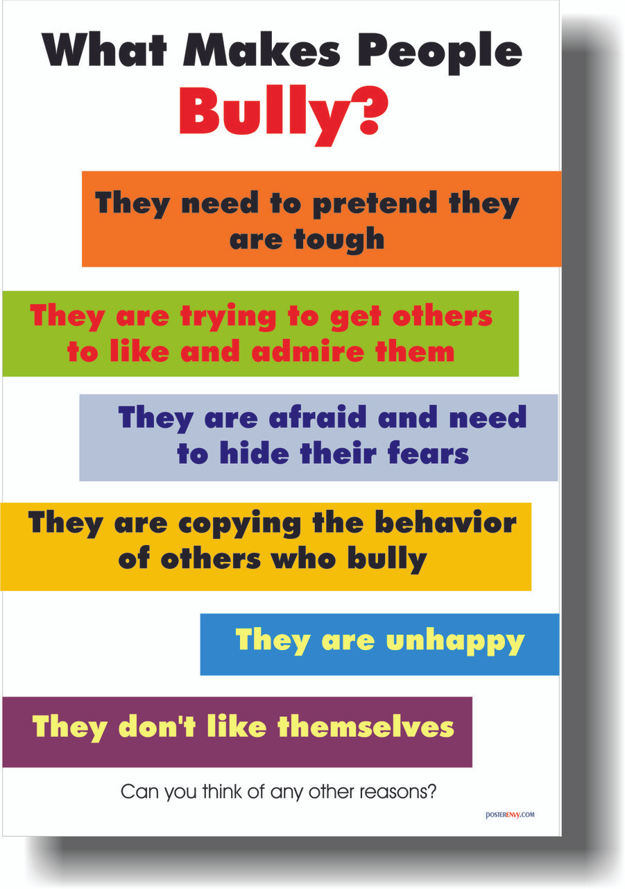 Posterenvy What Makes People Bully Classroom Motivational