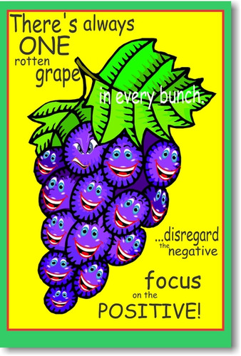 There's Always One Rotten Grape - Focus on the Positive - Classroom Motivational Poster (cm118)