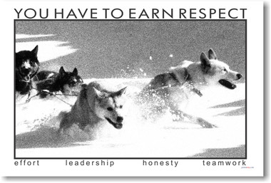 ou Have To Earn Respect - Effort Leadership Honesty Teamwork - Classroom Motivational Poster 
