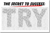 Secret to Success TRY - Motivational Classroom Poster