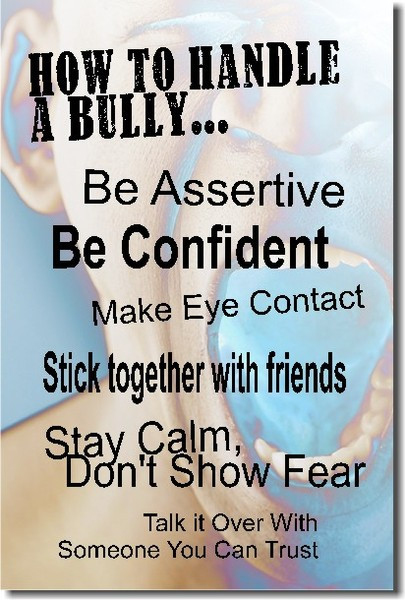 Posterenvy How To Handle A Bully Classroom Motivational Poster Cm106