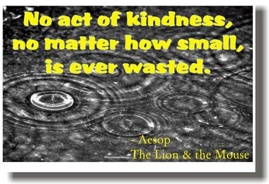 No Act of Kindness is Ever Wasted - Classroom Motivational Poster Print Gift