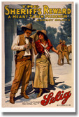 The Sheriff's Reward - NEW Vintage Reproduction WPA POSTER