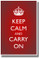 Keep Calm and Carry On (Red Gradient & Crown) Classic British UK Poster