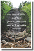 Look Deep Into Nature and Then You Will Understand Everything Better - Albert Einstein - NEW Classroom Ecology Motivational PosterEnvy Poster