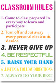 Classroom Rules #12 - NEW Classroom Motivational PosterEnvy Poster
