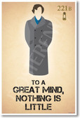 Sherlock Holmes - To A Great Mind - 221B Baker Street Poster Print Gift