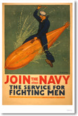 Join the Navy - the service for fighting men -  Poster