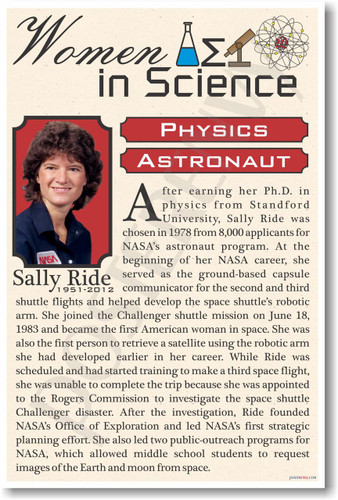 Sally Ride - Famous Women Poster Print Gift