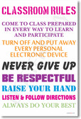 School Classroom Rules #13 - NEW Classroom Motivational PosterEnvy Poster
