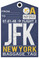 JFK - NYC Airport Baggage Tag - Poster Print Gift