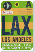 LAX - Los Angeles Airport Tag - Travel Poster Print Gift