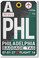 PHL - Philadelphia Airport Tag - Travel Poster Print Gift