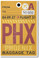 PHX - Phoenix Airport Tag - Travel Poster Print Gift