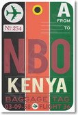 NBO - Kenya - Airport Tag - NEW World Travel Poster (tr504)