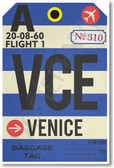 VCE - Venice - Airport Tag - NEW World Travel Poster (tr513)