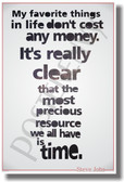 My Favorite Things In Life Don't Cost Any Money - Steve Jobs - NEW Classroom Motivational PosterEnvy Poster (cm1006)