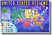 United States Regions - NEW American Geography Poster (ss156)