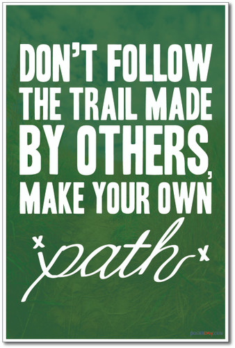 Dont Follow The Trail Made By Others, Make Your Own Path - NEW Classroom Motivational Poster (cm1011)