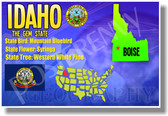 Idaho Geography - NEW U.S Travel Poster