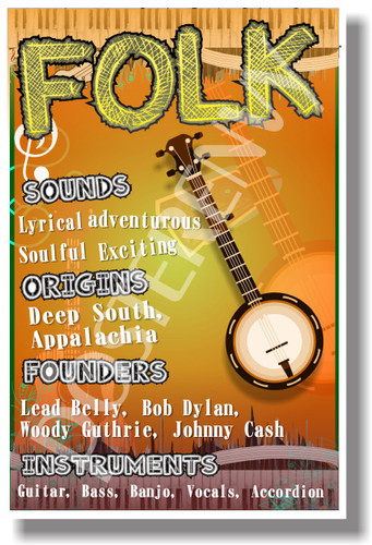 Folk - NEW Music Genre Poster (mu084)
