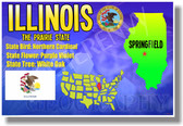 Illinois Geography - NEW U.S Travel Poster (tr564)