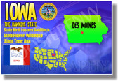 Iowa Geography - NEW U.S Travel Poster (tr566)