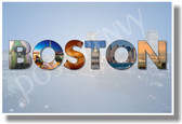 Boston Massachusetts - NEW U.S State Travel Poster (tr570)