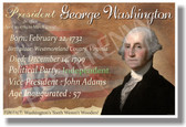 Presidential Series - U.S. President George Washington - New Social Studies Poster (fp335) PosterEnvy