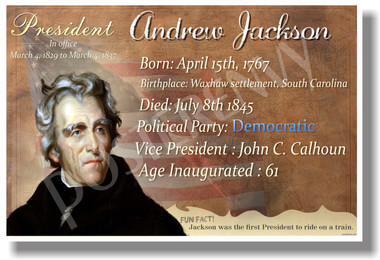 Presidential Series - U.S. President Andrew Jackson - New Social Studies Poster (fp337) PosterEnvy