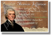 Presidential Series - U.S. President Thomas Jefferson - New Social Studies Poster (fp338) PosterEnvy
