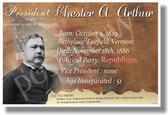 Presidential Series - U.S. President Chester A. Arthur - New Social Studies Poster PosterEnvy