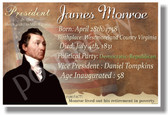 Presidential Series - U.S. President James Monroe - New Social Studies Poster (fp348) American History PosterEnvy