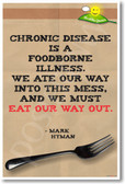 Chronic Disease Is a Foodborne Illness. We Ate Our Way Into This Mess & We Must Eat Our Way Out - Mark Hyman - NEW Healthy Foods and Nutrition Poster (he054) Doctor PosterEnvy Fork Vegetarian Vegan Plant Based GMO Sugar