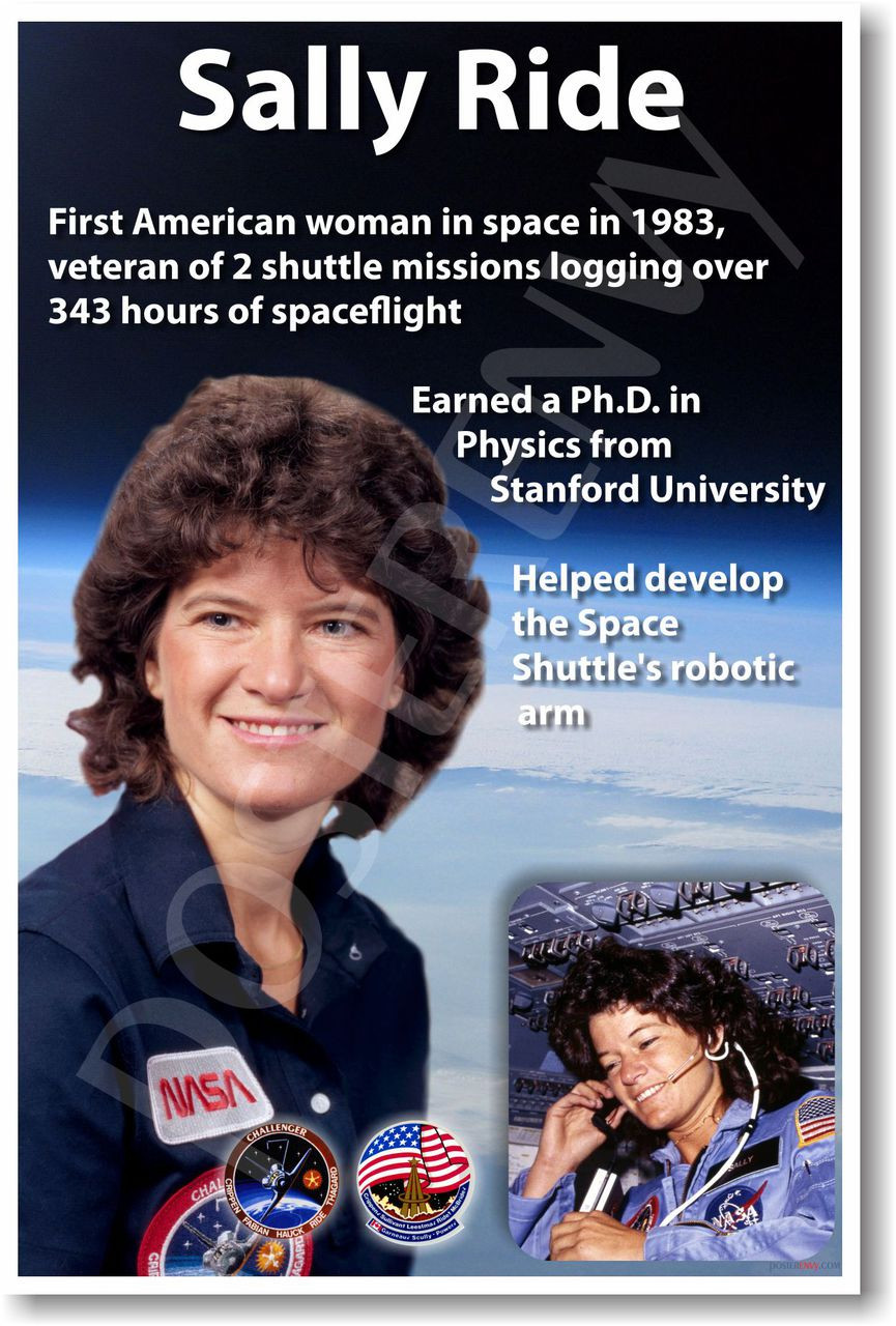 Sally　Ride　Poster　NEW　(fp360)　NASA　American　Astronaut　Space