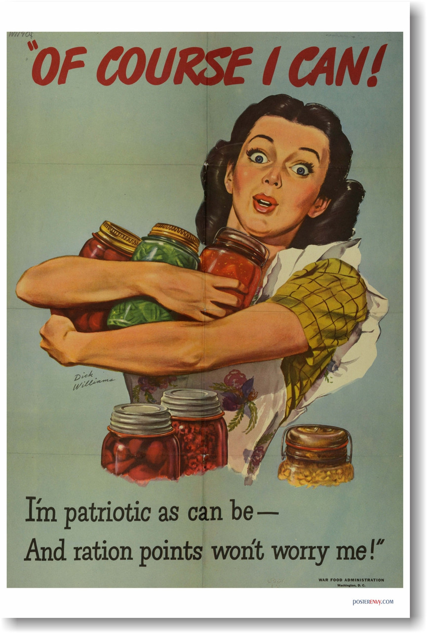 Of Course I Can - WPA American Vintage Reproduction Art WW2 Poster (vi569)