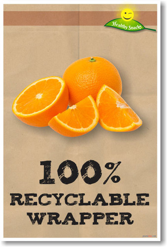 Oranges 100% Recyclable Wrapper NEW Healthy Snacks Nutrition Poster (he042) PosterEnvy Fruit