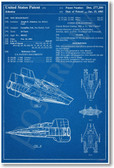 Star Wars - A-Wing Patent - NEW Famous Invention Patent Poster (fa133) Film