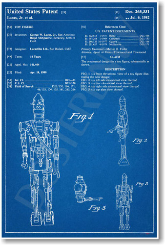 Star Wars - Assassin Droid IG88 Patent - NEW Famous Invention Patent Poster (fa136) PosterEnvy