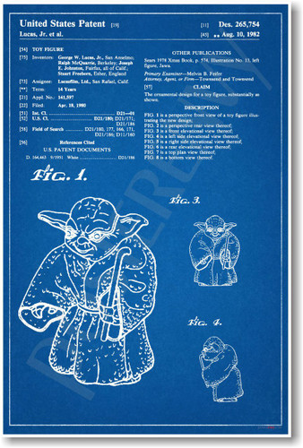 Star Wars - Yoda Patent - NEW Famous Invention Patent Poster (fa166) Film Movie PosterEnvy
