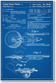 Star Trek - Starship Enterprise Patent - NEW Famous Invention Patent Poster (fa168) Film TV Show Movie PosterEnvy Captain Kirk Spock Scotty