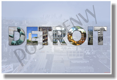 Detroit - NEW U.S State Travel Poster
