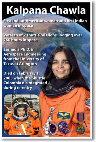 Astronaut Kalpana Chawla - First American Indian Woman in Space - NEW NASA Space Poster (fp401) PosterEnvy