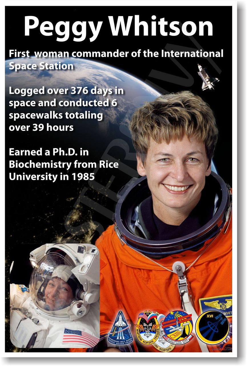 NEW NASA Space Shuttle Women in Space Science POSTER Astronaut Laurel Clark 