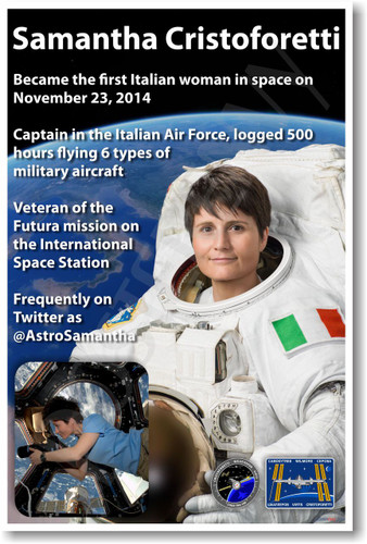 Astronaut Samantha Cristoforetti - First Italian Woman in Space - NEW Space Poster (fp404) PosterEnvy International Space Station ISS