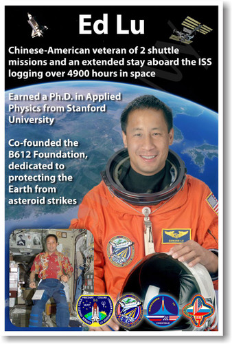 Astronaut Ed Lu - Chinese American Veteran of 2 NASA Space Shuttle Missions - NEW Space Poster (fp408) PosterEnvy