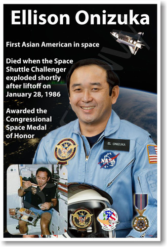 NASA Astronaut Ellison Onizuka - First Asian-American in Space - NEW Space Poster (fp409) PosterEnvy