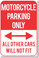 Motorcycle Parking Only - All Other Cars Will Not Fit - NEW Funny Classroom Poster (hu289) Novelty Gift PosterEnvy