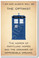 Doctor Who - Tardis - I Am and Always Will Be the Optimist - NEW British TV Show Humor Poster (hu298) Novelty BBC TV Show Gift PosterEnvy