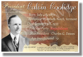 Presidential Series - U.S. President Calvin Coolidge - New Social Studies Poster (fp418) American History PosterEnvy